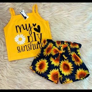 Girls sunflower boutique set
